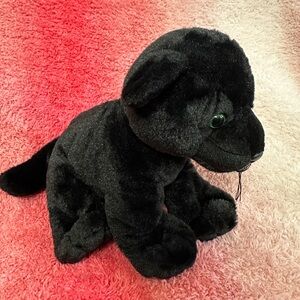 Teddy Mountain Black Panther Wild Cat Plush with Hidden Pocket on the Back